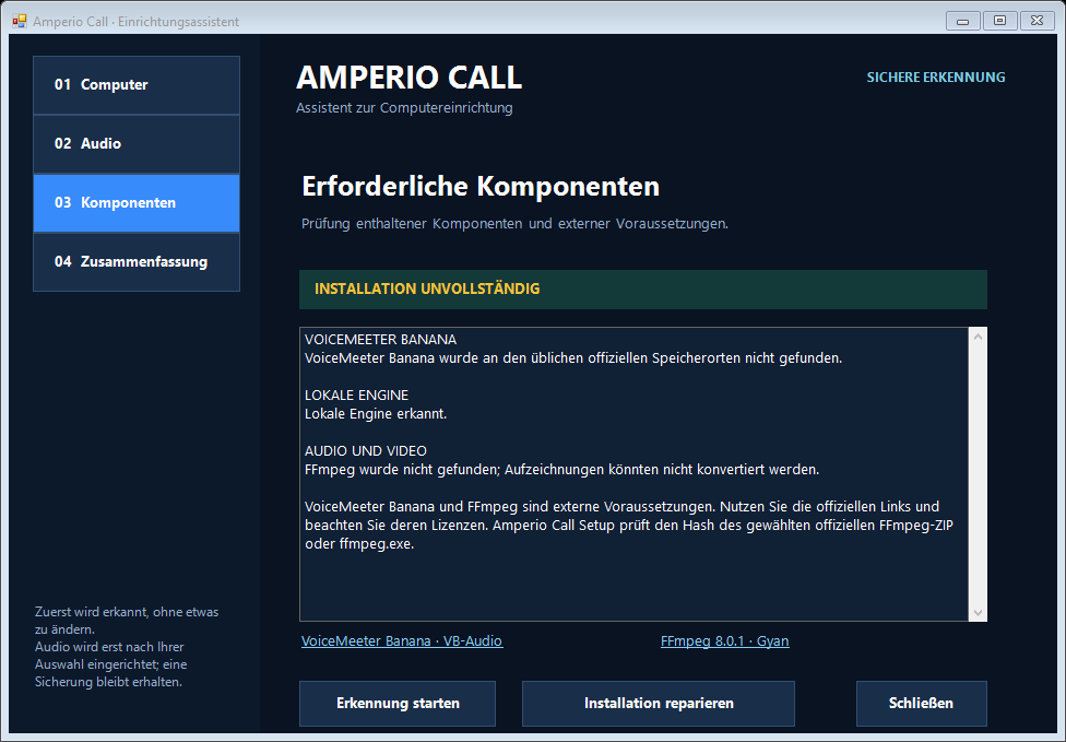 Einrichtungsassistent