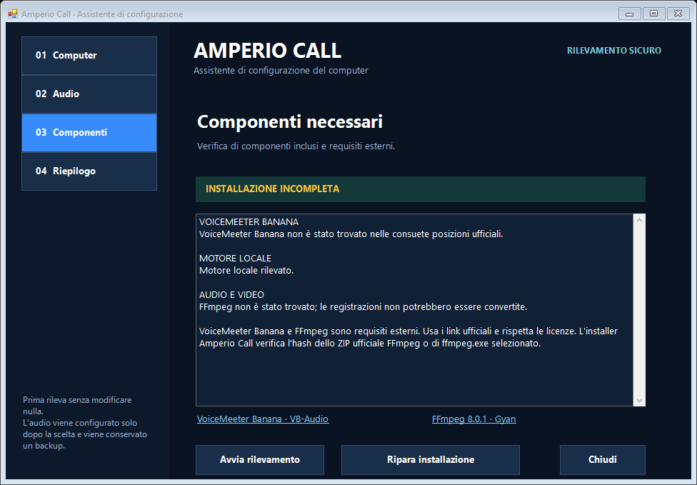 Assistente di configurazione